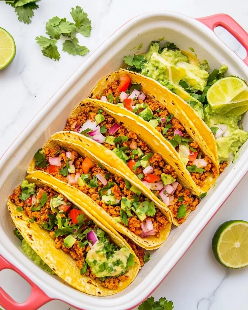 Baked Ground Chicken Tacos