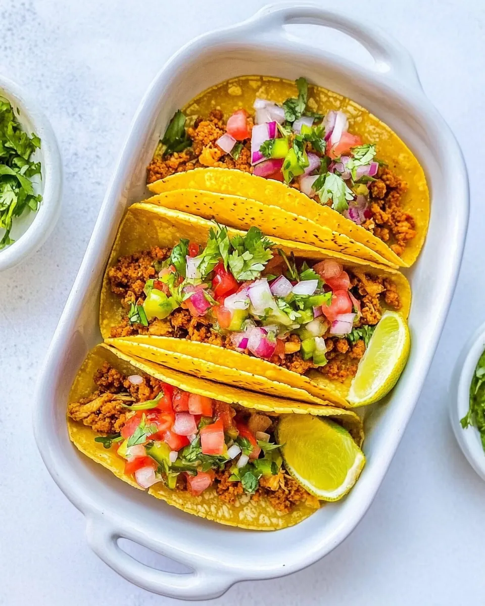 Baked Ground Chicken Tacos