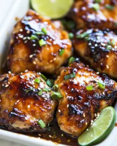 Baked Honey Lime Chicken Thighs