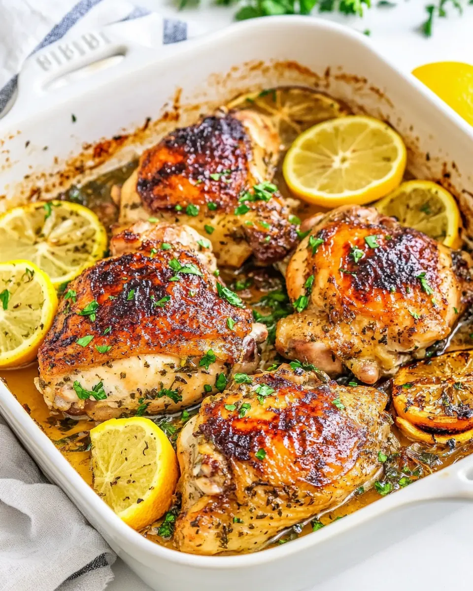 Baked Lemon Chicken Thighs