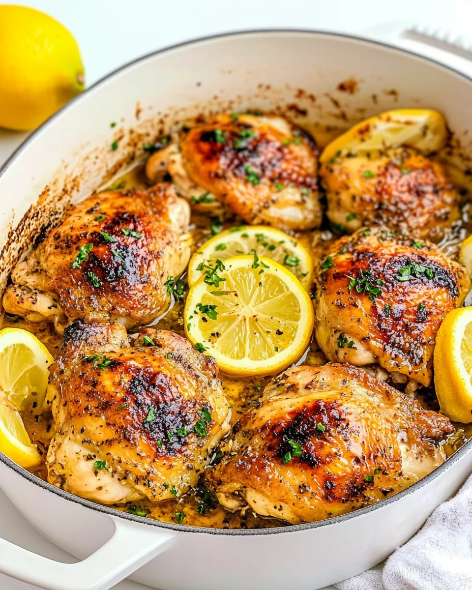 Baked Lemon Chicken Thighs