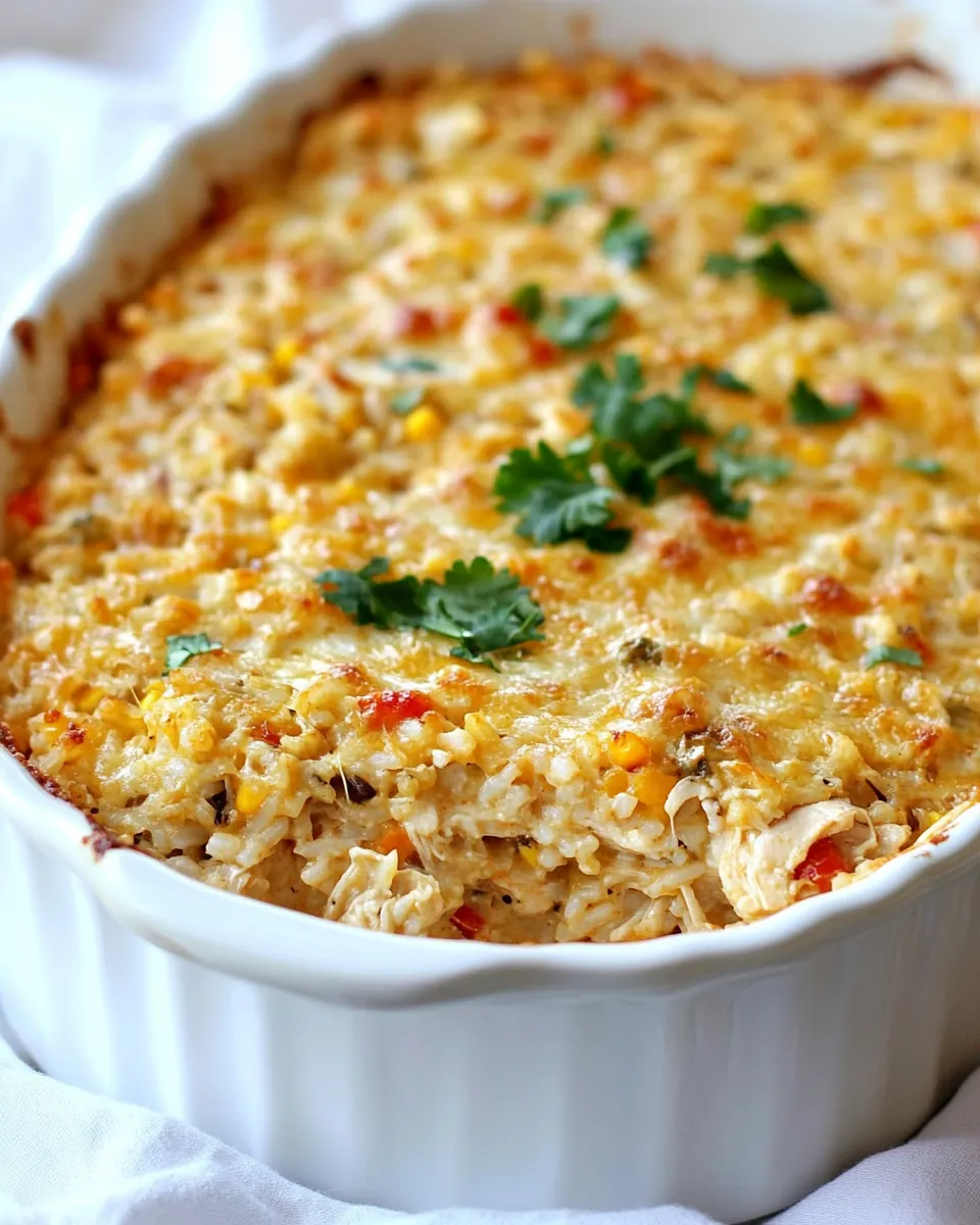 Baked Mexican Chicken and Rice Casserole