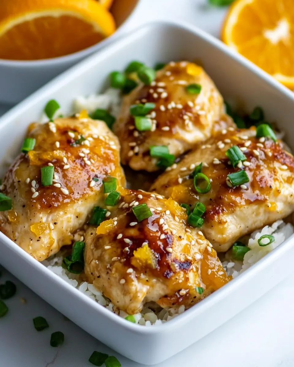 Baked Orange Chicken Sheet Pan Dinner