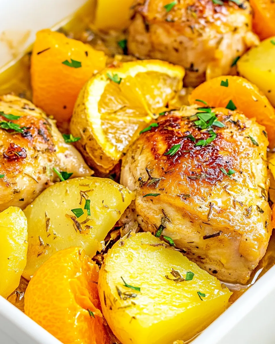 Baked Orange Chicken and Potatoes