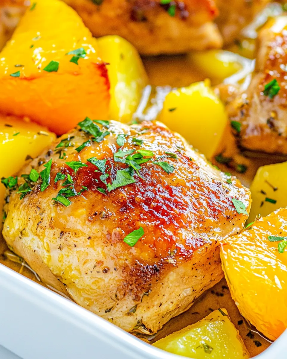 Baked Orange Chicken and Potatoes