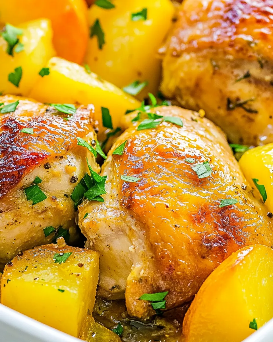 Baked Orange Chicken and Potatoes