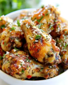 Baked Parmesan Garlic Chicken Wings