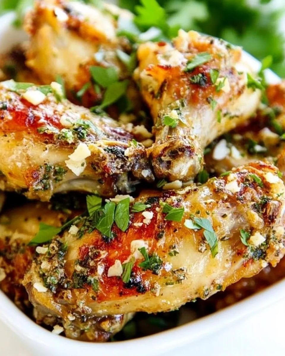 Baked Parmesan Garlic Chicken Wings