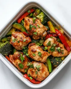 Baked Sweet Chili Chicken Veggies