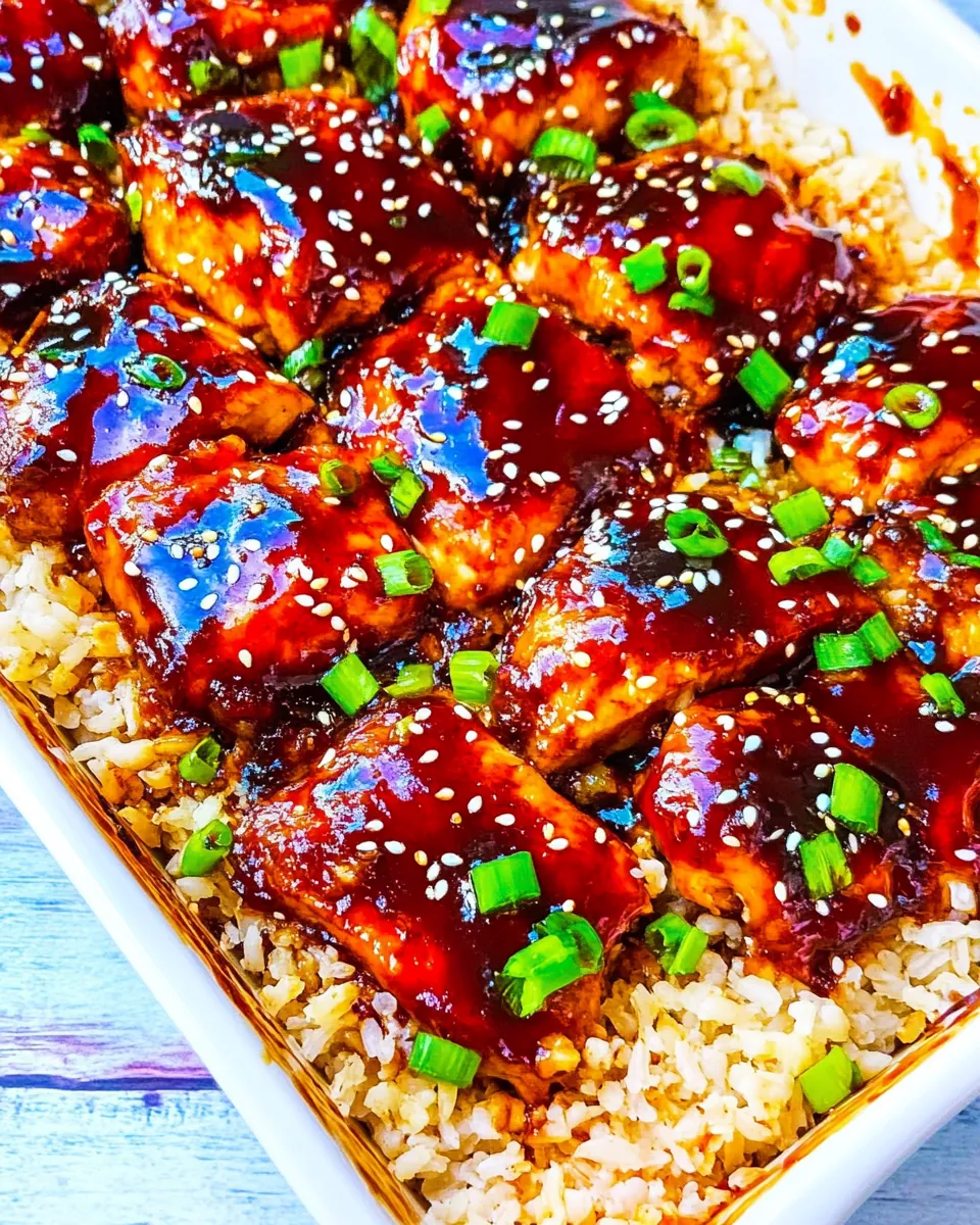 Baked Teriyaki Chicken and Rice