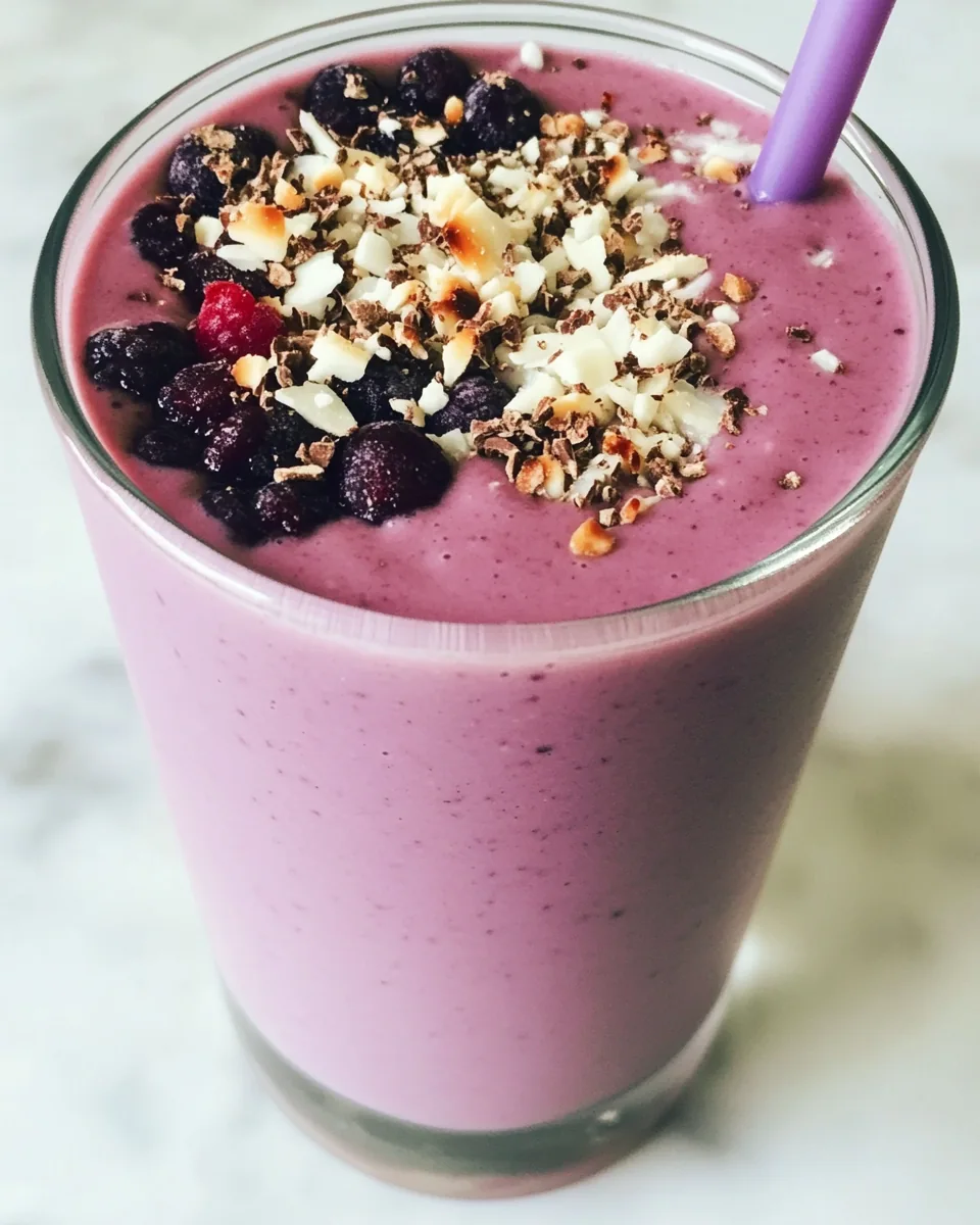 Berry Chocolate Coconut Manna Smoothie