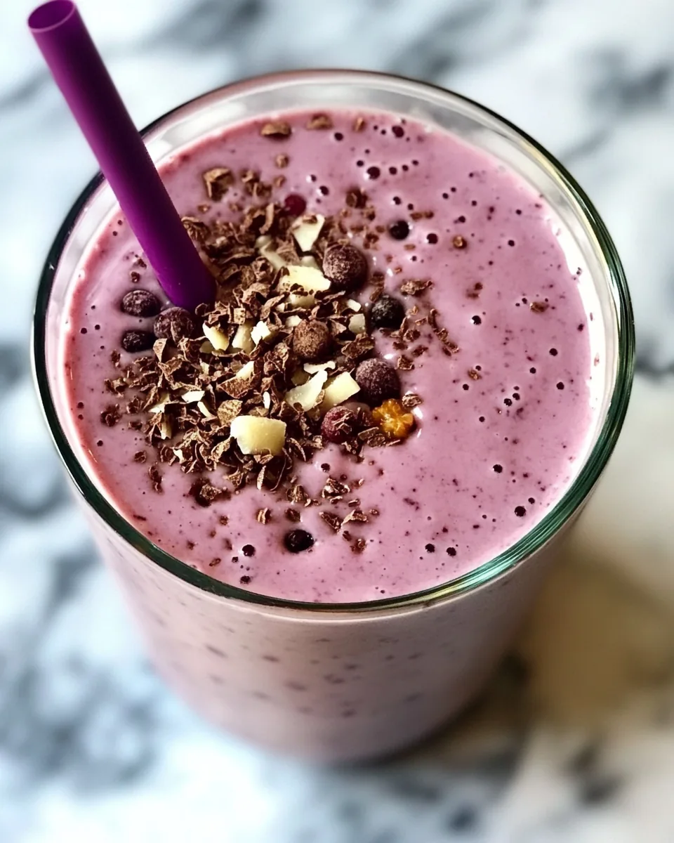 Berry Chocolate Coconut Manna Smoothie