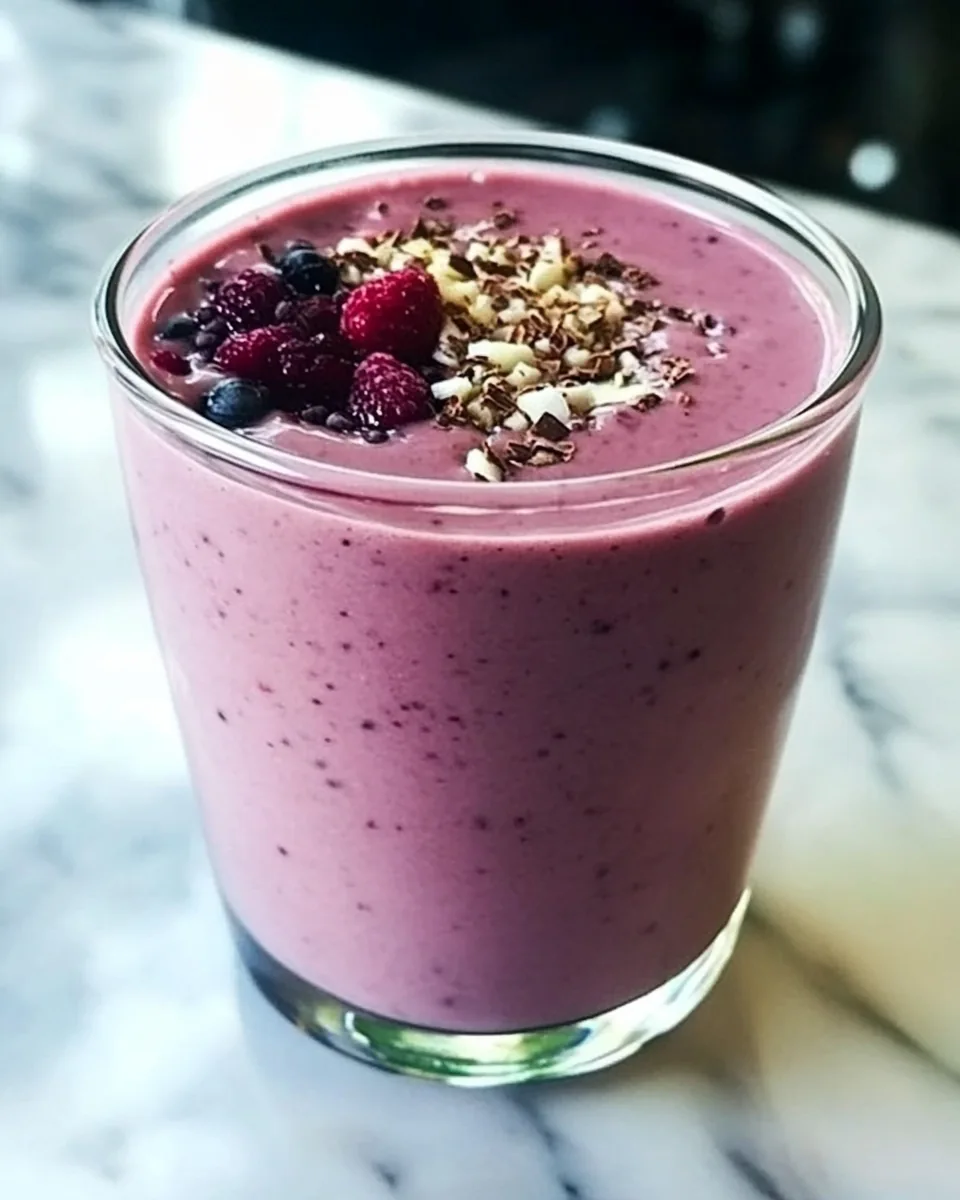Berry Chocolate Coconut Manna Smoothie