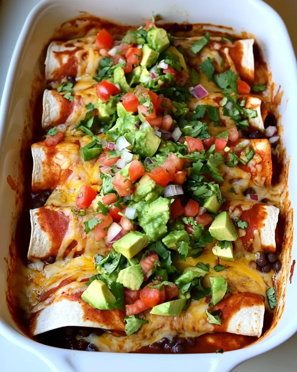 Black Bean Chicken Enchiladas