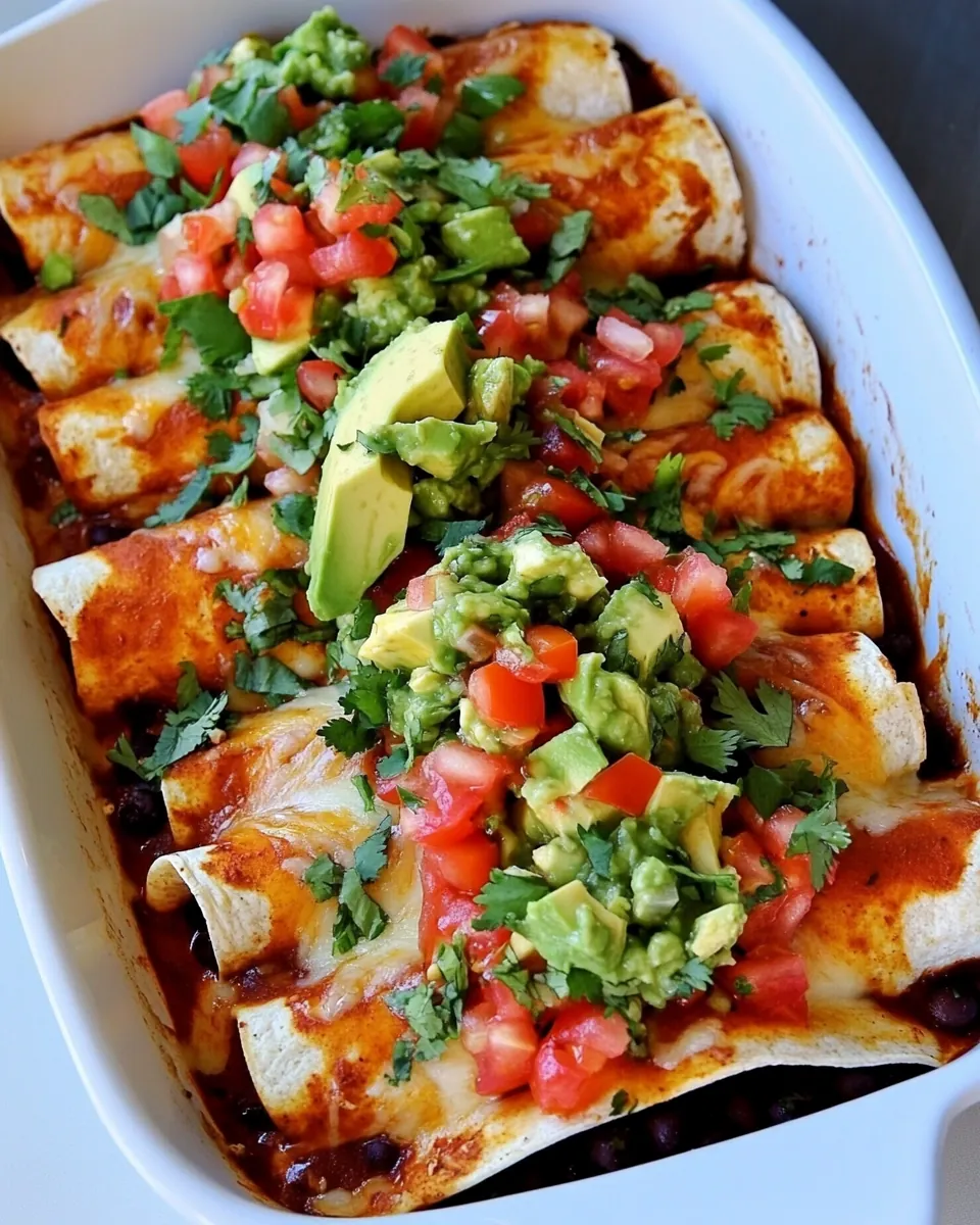 Black Bean Chicken Enchiladas