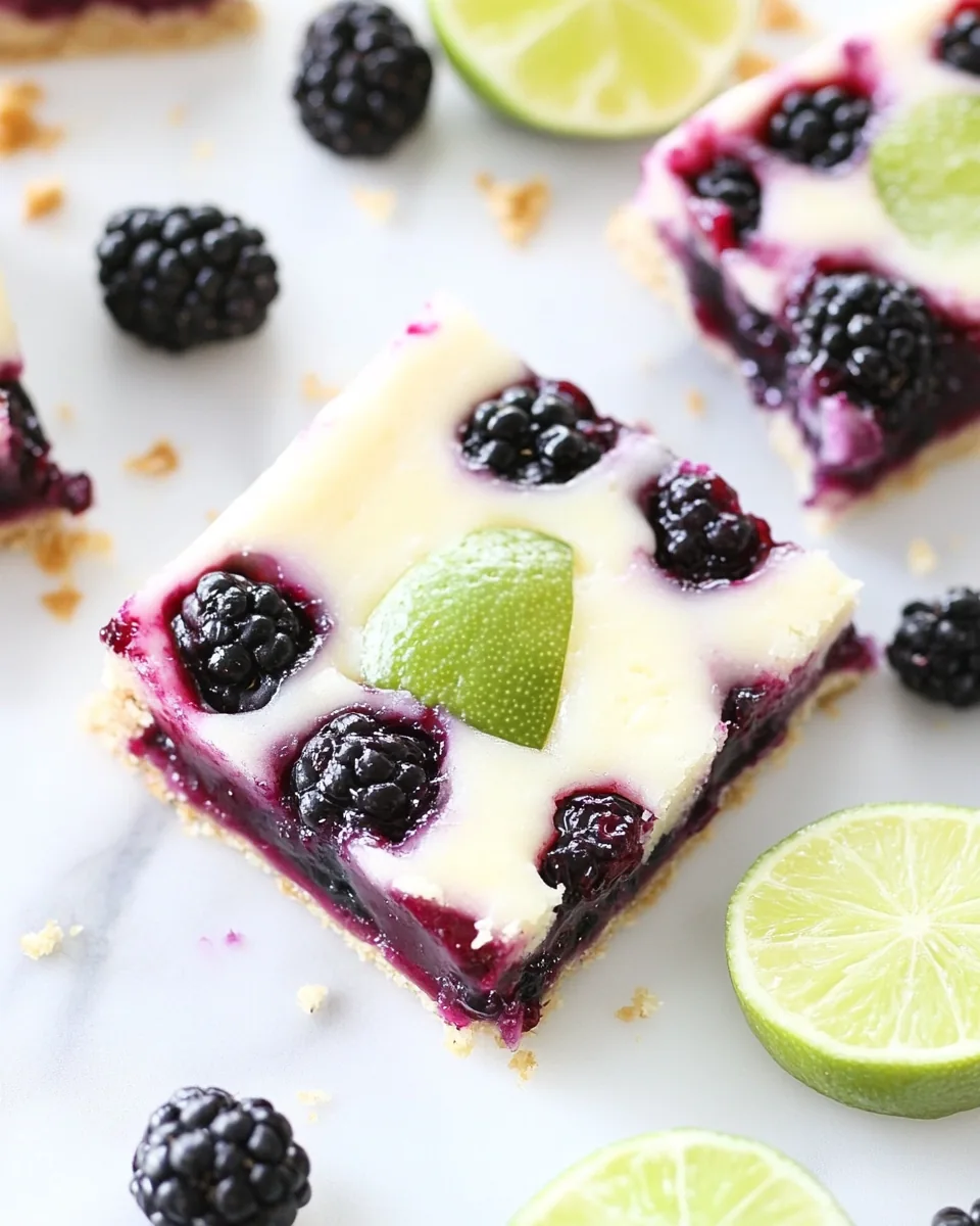 Blackberry Lime Bars