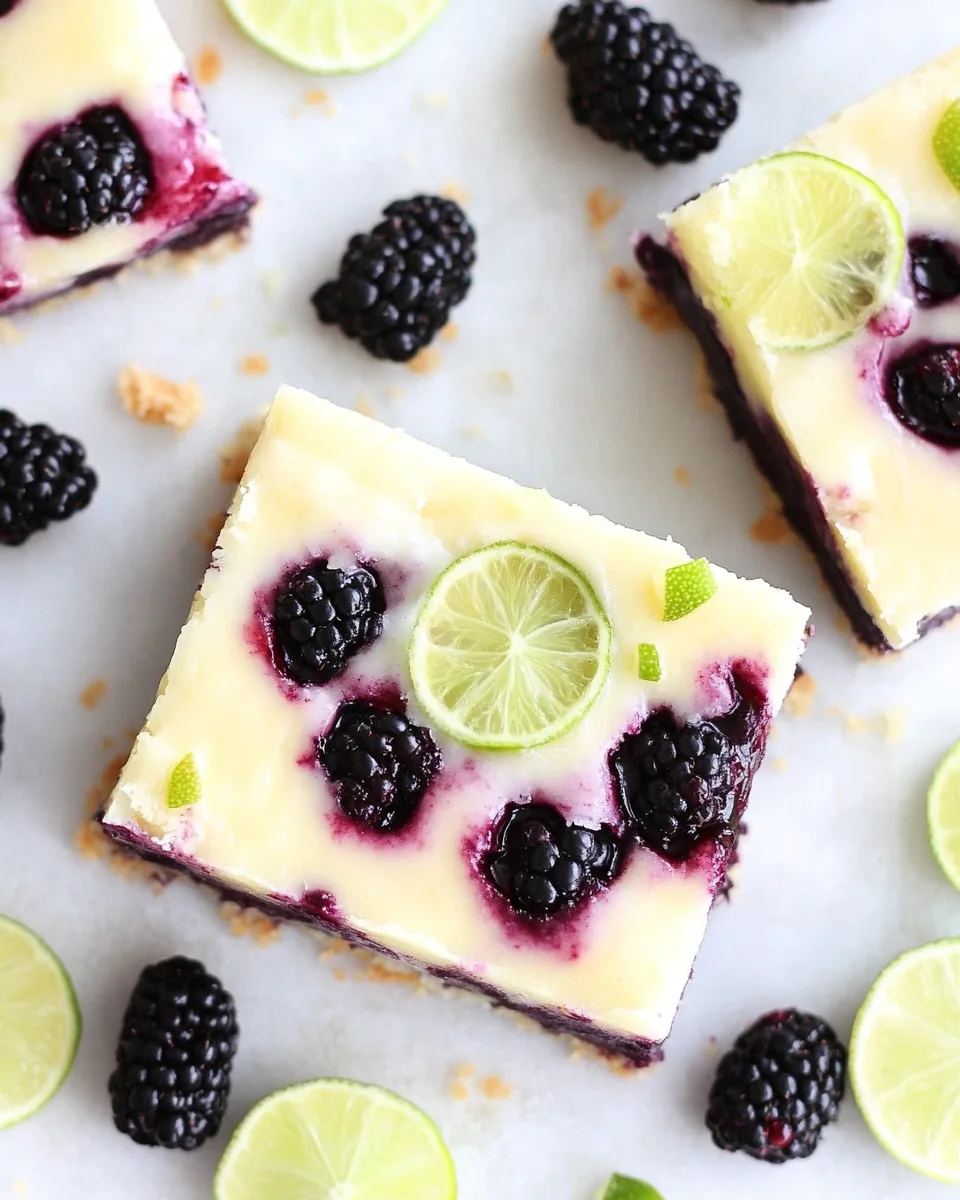 Blackberry Lime Bars