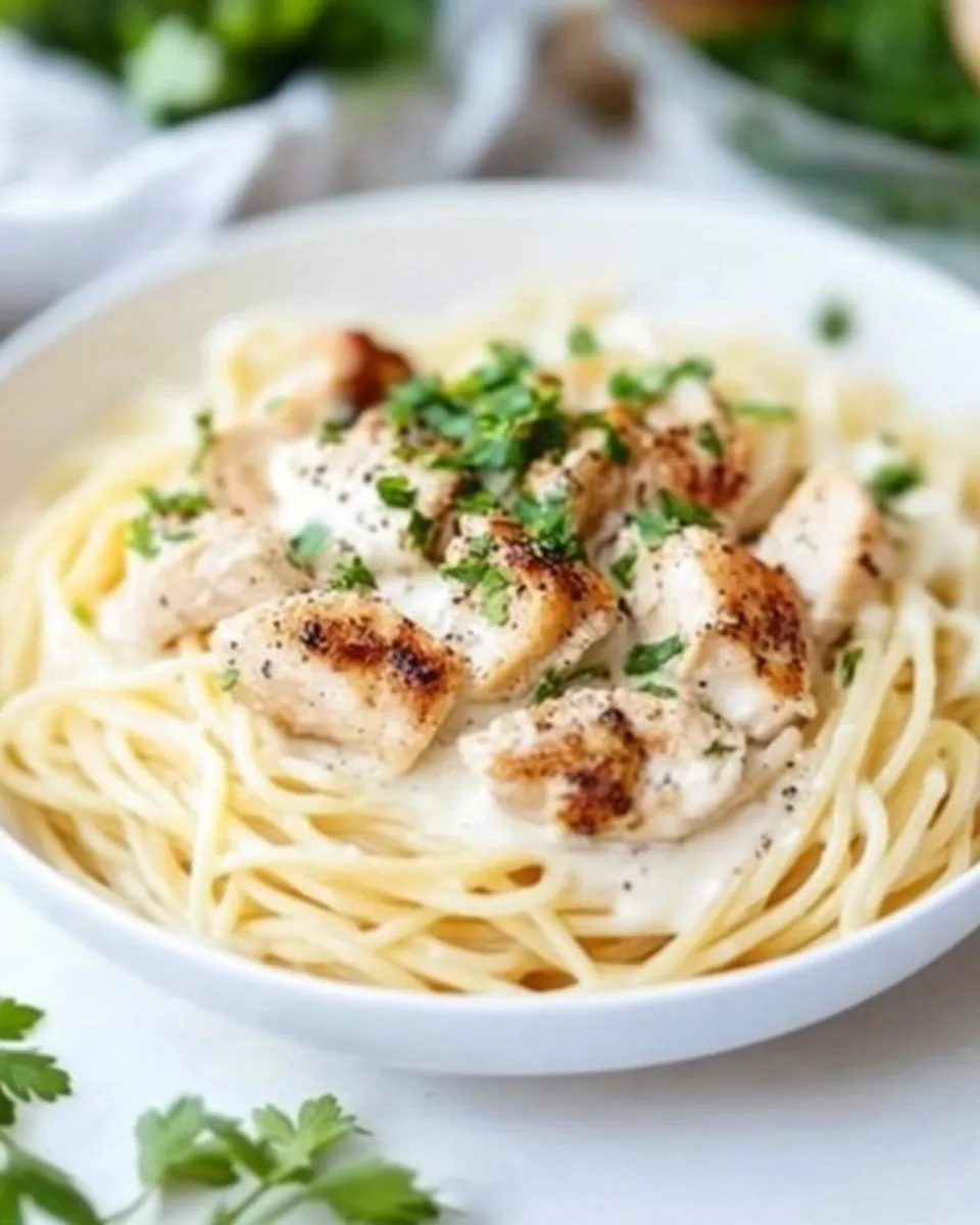 Blackened Chicken Alfredo Pasta