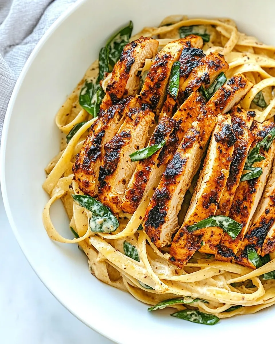 Blackened Chicken Alfredo