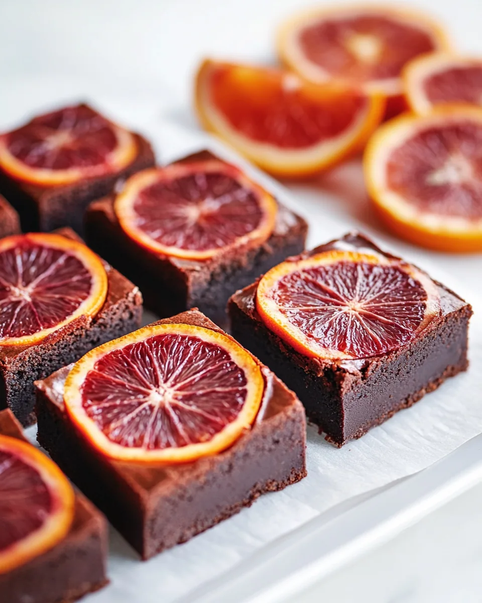 Blood Orange Curd Brownies