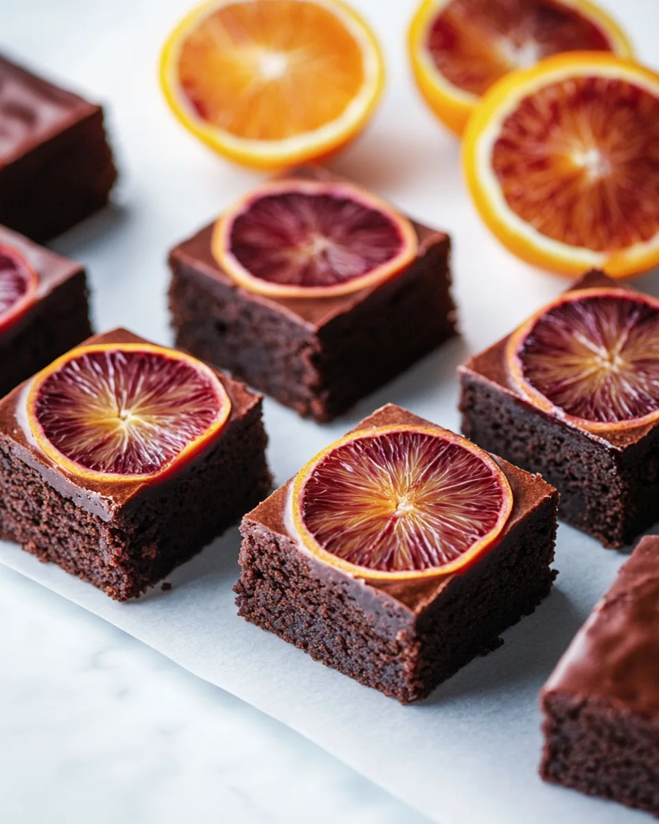 Blood Orange Curd Brownies