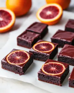 Blood Orange Curd Brownies