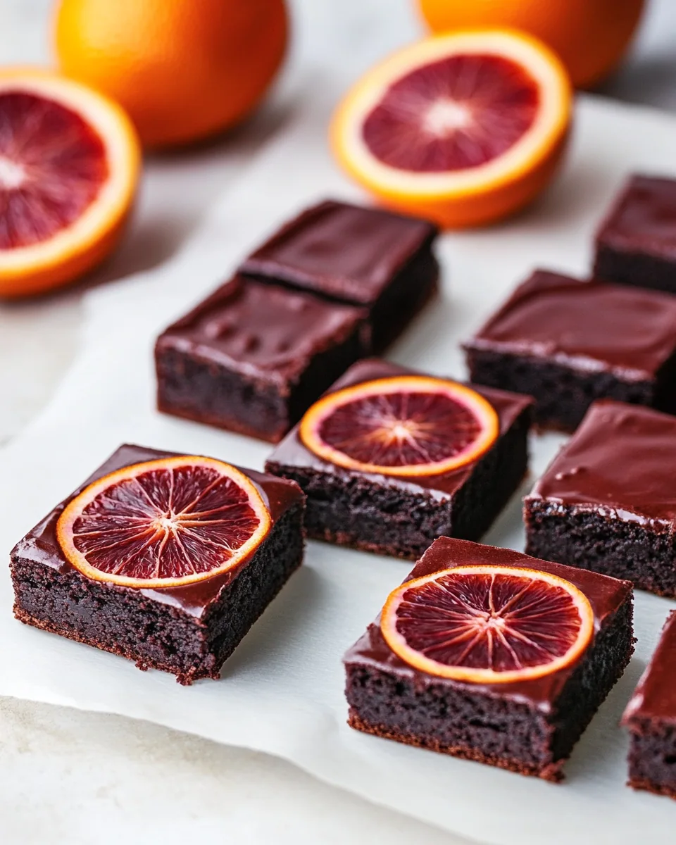 Blood Orange Curd Brownies