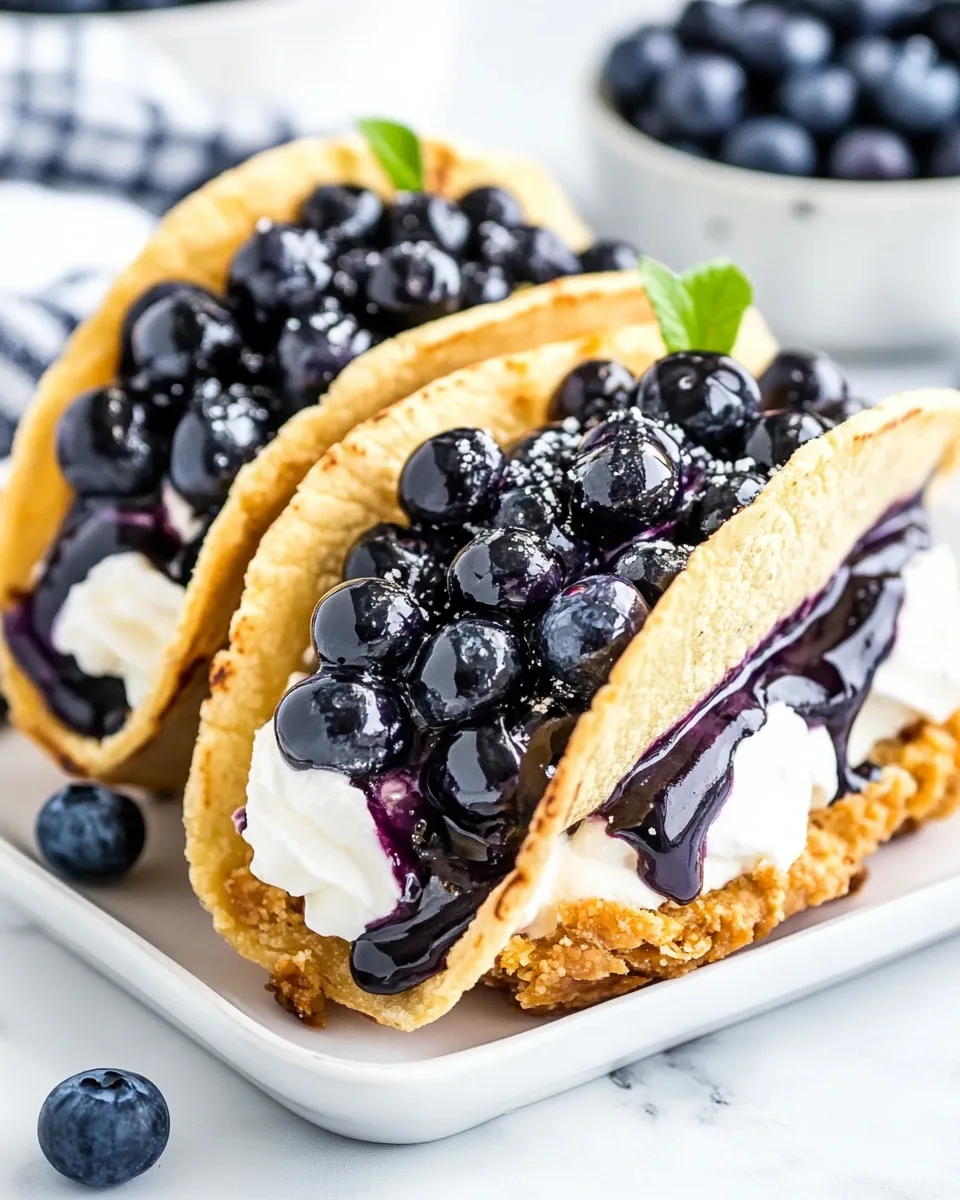 Blueberry Cheesecake Tacos