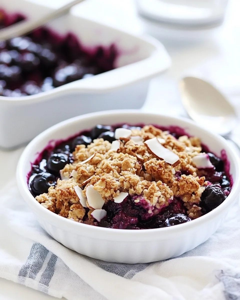 Blueberry Coconut Crisp
