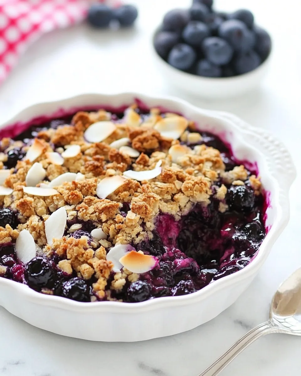Blueberry Coconut Crisp