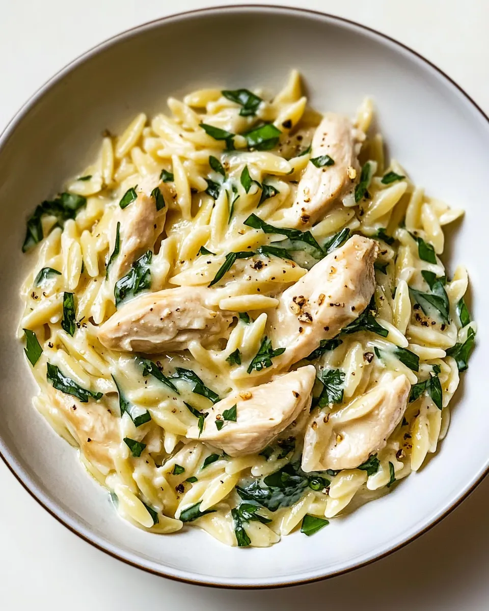 Boursin Orzo with Chicken