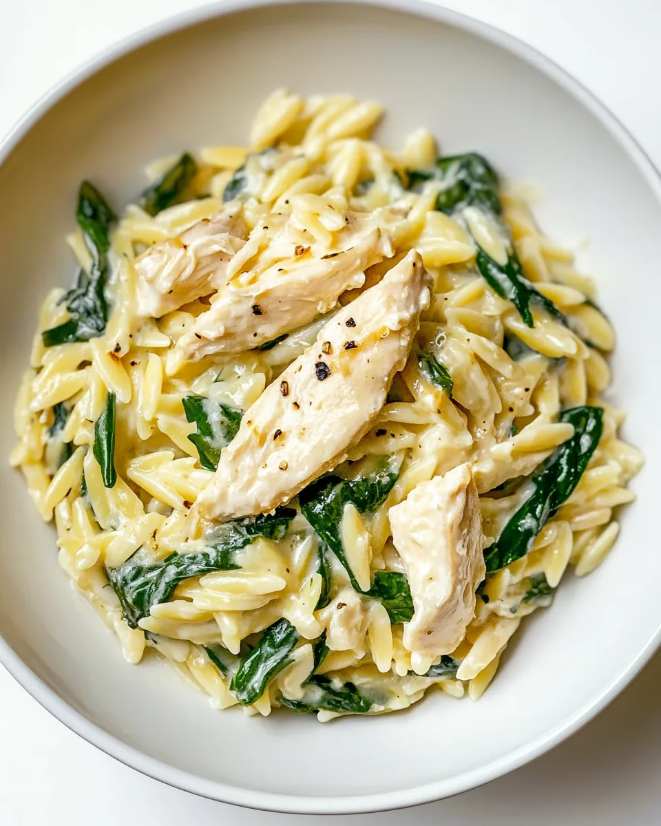 Boursin Orzo with Chicken