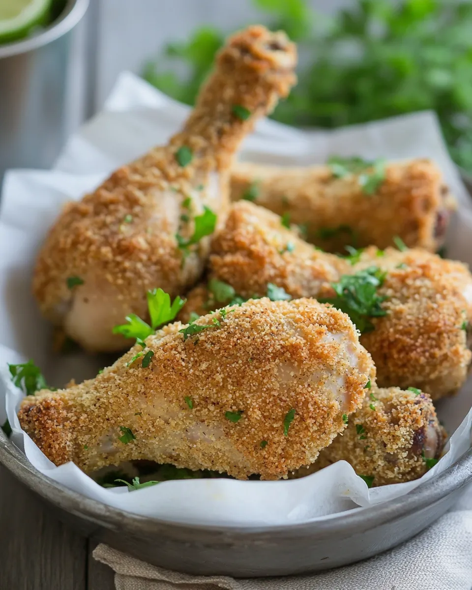 Breaded Baked Chicken Drumsticks
