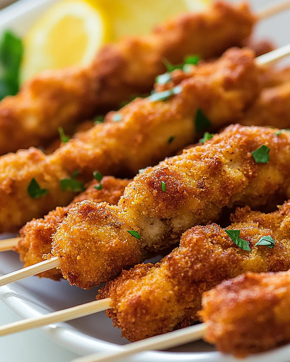 Breaded Chicken Skewers