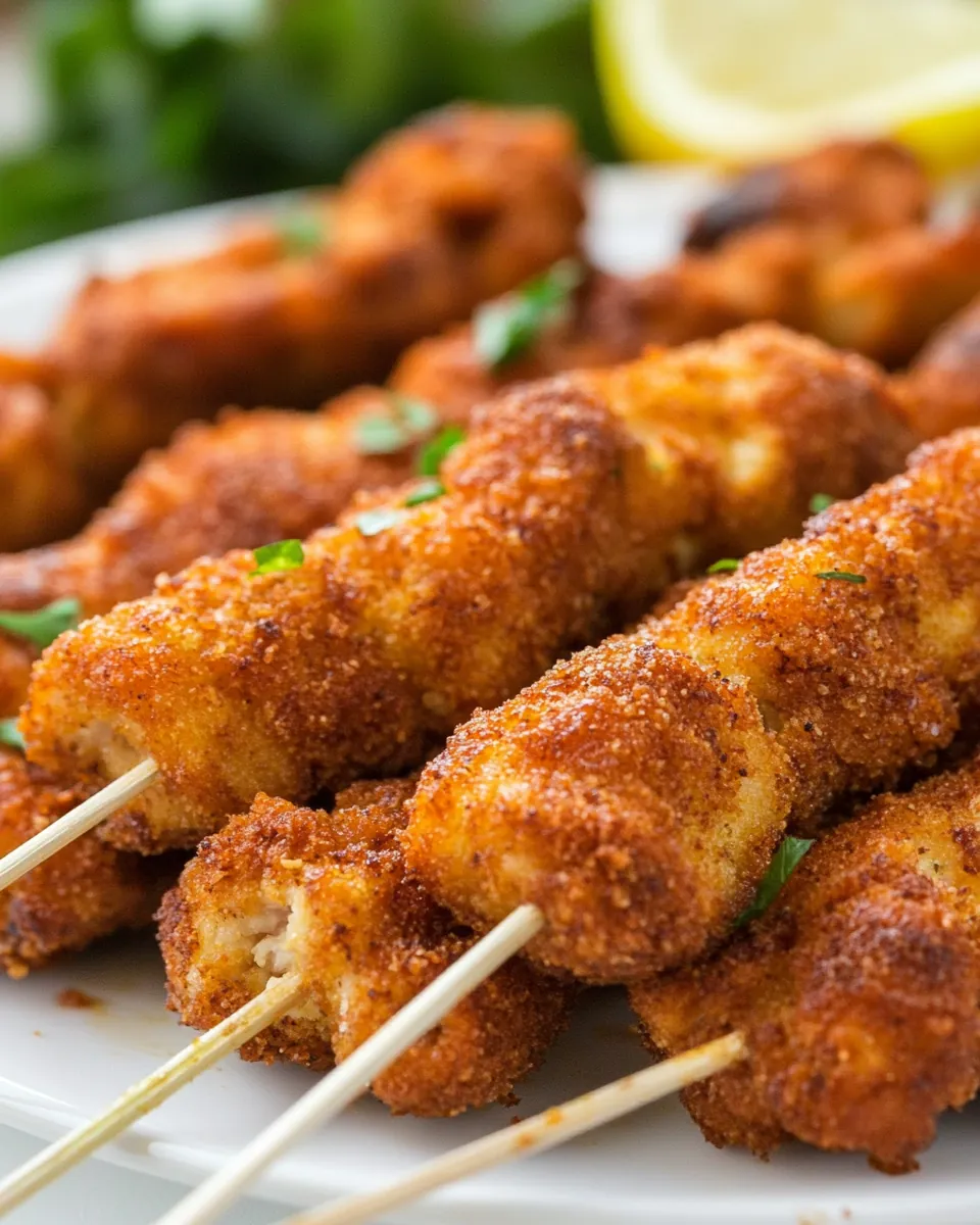 Breaded Chicken Skewers