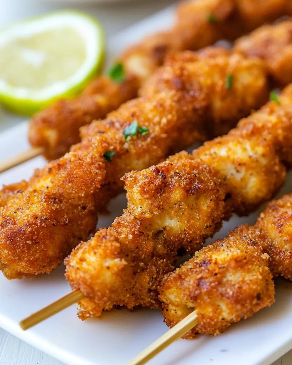 Breaded Chicken Skewers
