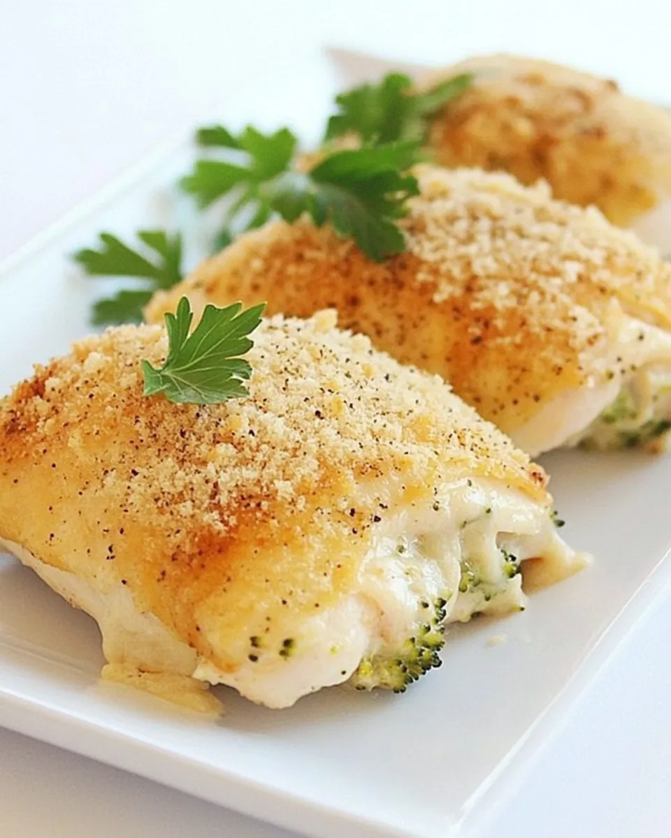 Broccoli and Cheese Stuffed Chicken