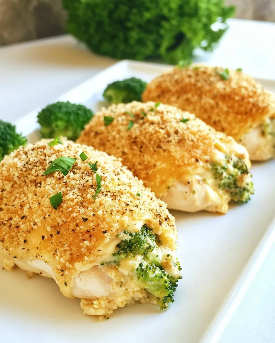 Broccoli and Cheese Stuffed Chicken