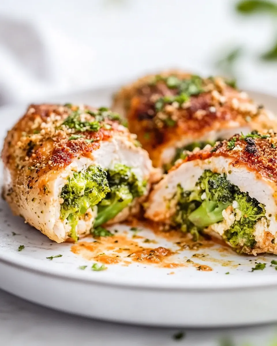 Broccoli and Cheese Stuffed Chicken