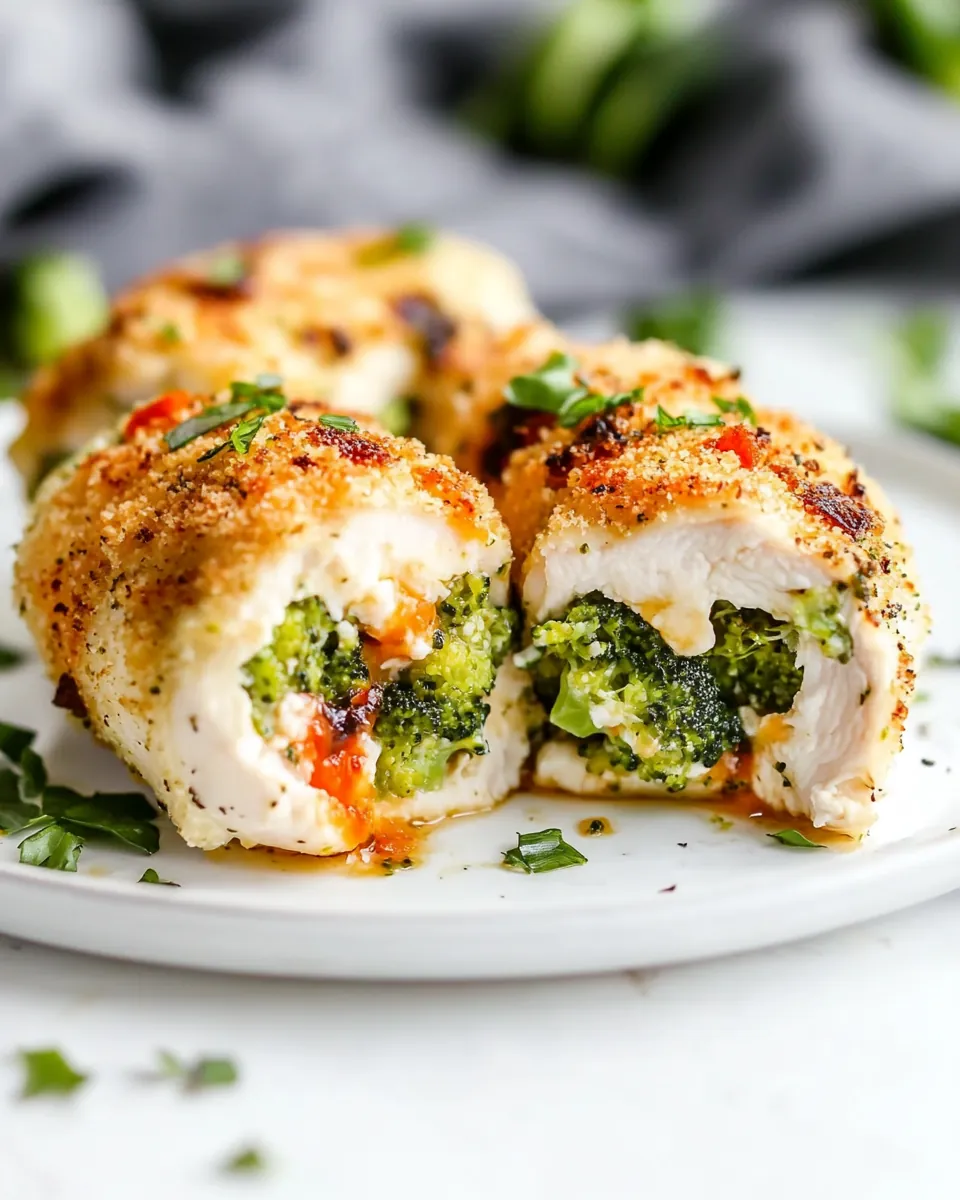 Broccoli and Cheese Stuffed Chicken