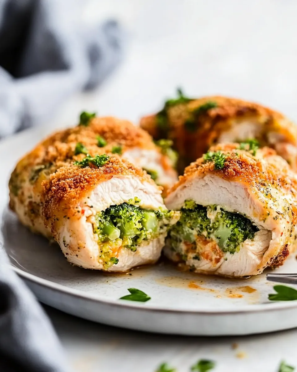 Broccoli and Cheese Stuffed Chicken