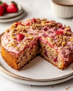 Brown Butter Strawberry Coffee Cake