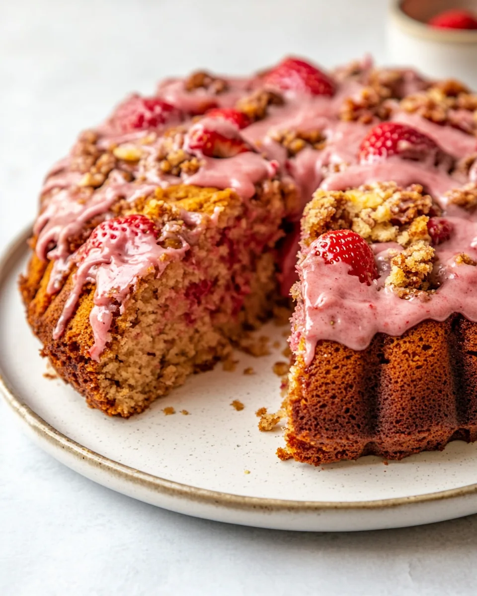 Brown Butter Strawberry Coffee Cake