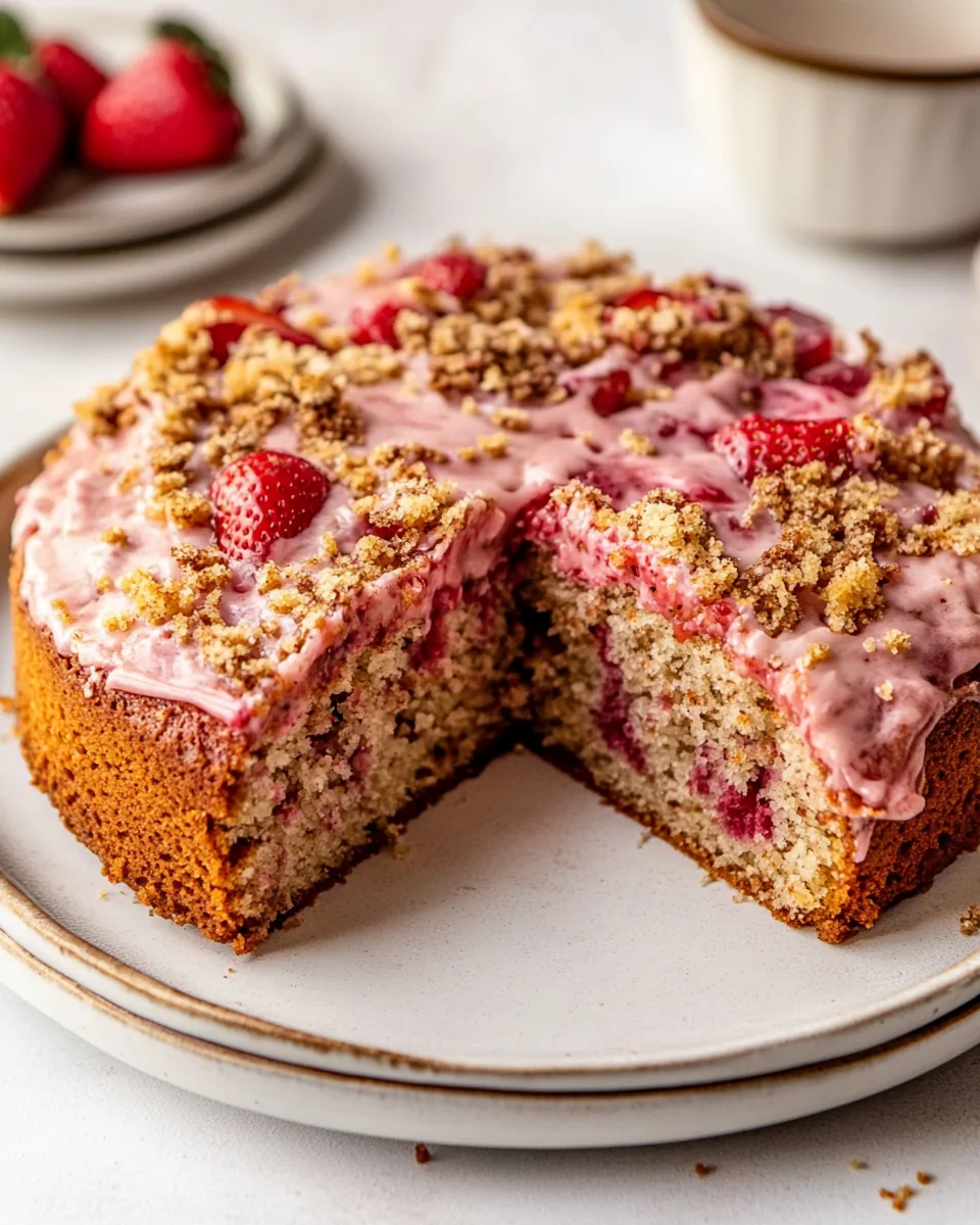 Brown Butter Strawberry Coffee Cake