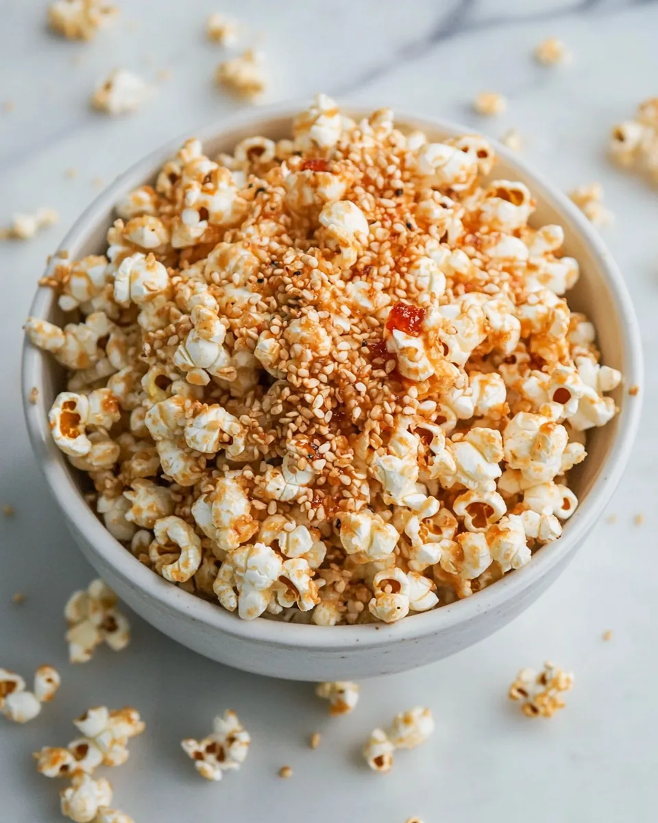 Brown Sugar Sriracha Sesame Popcorn