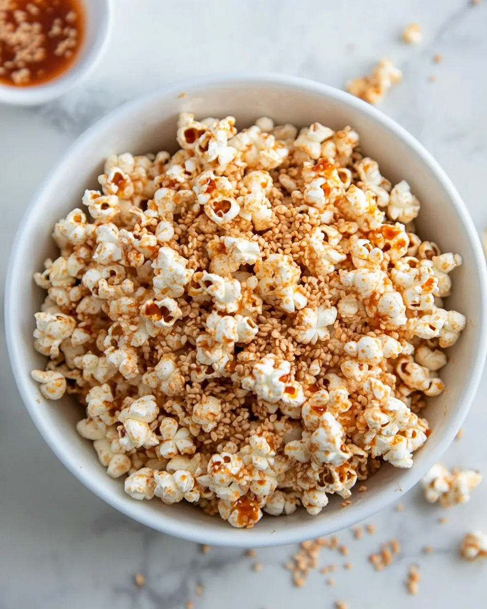 Brown Sugar Sriracha Sesame Popcorn