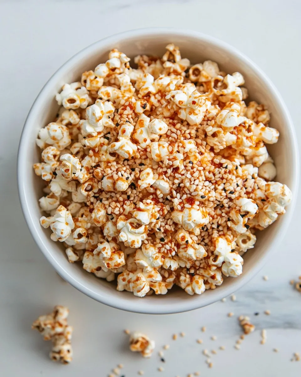 Brown Sugar Sriracha Sesame Popcorn