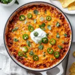 Bubbly Hot Chicken Enchilada Bean Dip