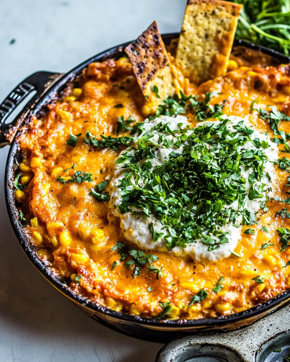 Buffalo Chicken Corn Dip