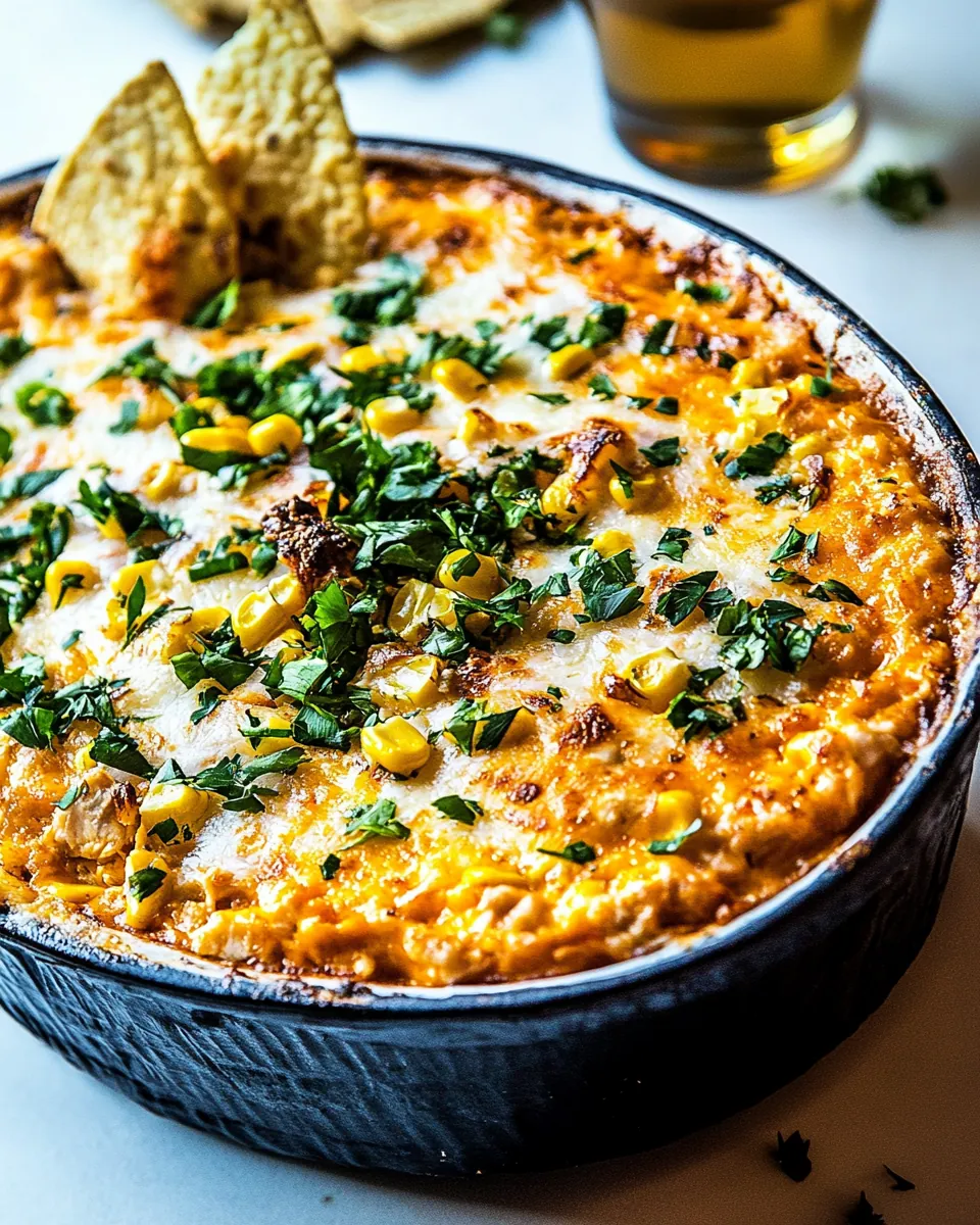 Buffalo Chicken Corn Dip